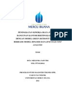 Peningkatan Kinerja Biaya Proyek Bangunan Kantor Bertingkat Tinggi Dengan Model Green Retrofit Building Berbasis Model Dinamis Dan Lifecycle Cost