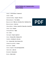 Vocabulario Sobre Los Medios de Comunicación