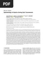 Epidemiology of Injuries During Judo Tournaments