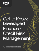 Career Guides - Leveraged Finance & Credit Risk Management Free Guide