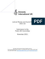 Amnesty International UK: Judicial Review and Courts Bill 2021-22