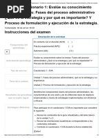 Examen - (AAB01) Cuestionario 1 - Evalúe Su Conocimiento Sobre Los Temas - Fases Del Proceso Administrat