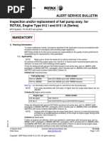 ASB-912 I-010 - ASB-915 I A-006 - Inspection And-Or Replacement of Fuel Pump Assy For ROTAX Engine Types 912 I and 915 I A (Series)