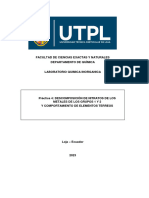 Descomposición de Nitratos de Los Metales de Los Grupos 1 y 2