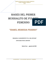 Bases Del Campeonato de Futbol Femenina