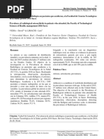 Prevalencia de Artrosis Radiológica en Pacientes Que Acudieron A La Facultad de Ciencias Tecnológicas de La Salud