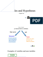 Chapter 6 Variables and Hypotheses