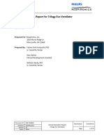 Clinical Evaluation Report For Trilogy Evo Ventilator: Prepared For: Respironics, Inc