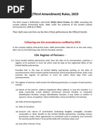 MCA LLP Amendment To Rules