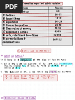 Maths Important Points