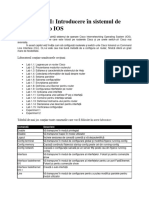 Introducere in Sistemul de Operare Cisco IOS