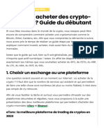 Comment Acheter Des Crypto-Monnaies ? Guide Du Débutant