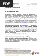 Ejemplo de Aviso de Solicitud de Representatividad