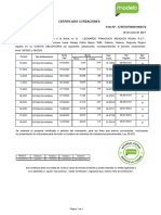 Certificado de Cotizaciones AFPModelo