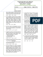 Aritmética y Álgebra (Examen de Admisión) - 01