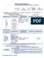 Sesión de Aprendizaje 3° 1 IV U