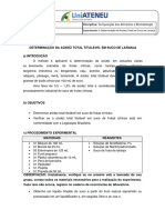 Experimento 5 - Determinação de Acidez em Sucos de Laranja