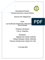 Trabajo Derecho Civil - Condiciones Resolutorias y Suspensiva