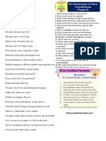 Zero Conditional Quiz and Example Sentences