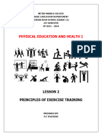 Grade 11 Lesson 2 Principles of Exercise Training