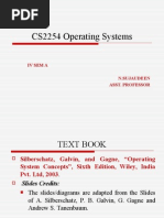 CS2254 Operating Systems: Ivsema N.Sujaudeen Asst. Professor