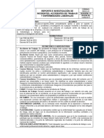 Proc-01 - Reporte e Investigacion de Incidentes, Accidentes de Trabajo y Enfermedad Laboral