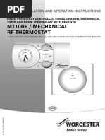 Worcester MT10RF Mechanical Thermostat Installation and Servicing Instructions