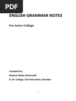 English Grammar Notes JR