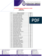 Estudiantes Admitidos Jornada de La Tarde Sede Itma