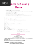 Cáncer de Colon y Recto - Patologia QX