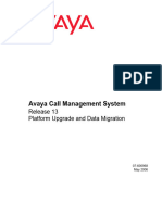 Avaya Call Management System Release 13 Platform Upgrade and Data Migration