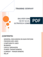 Ractical Training Seminar: Balveer Singh 132 KV G.S.S. Ultratech Cement LTD