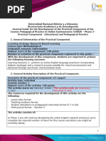 Guide For The Development of The Practical Component - Unit 2 - Phase 3 - Practical Component - Educational and Pedagogical Practice