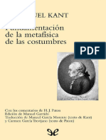 Fundamentación de La Metafísica de Las Costumbres by Immanuel Kant