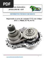 Reparando Os Erros Do Variador CVT Com Códigos DTC's P0868, P1778, P1776