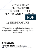 Factors That Influence The Distribution of Plants and Animals