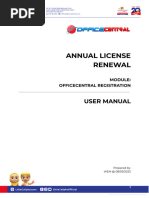 Annual License Renewal: User Manual