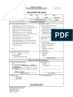 Leave Form CS Form No. 6 Revised 2020