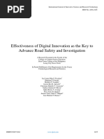 Effectiveness of Digital Innovation As The Key To Advance Road Safety and Investigation