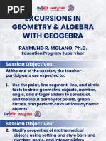 Session 7 Excursions in Geometry and Algebra With Geogebra