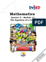 Quarter 2 Module 11 The Equation of A Circle