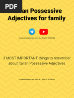 Italian Possessive Adjectives For Family