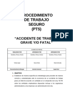 Procedimiento de Trabajo Seguro Accidente de Trabajo Grave Yo Fatal