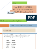 Hand Out Materi Pelajaran Bahasa Indoneisa Kelas 6-Bagian 1