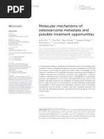 Molecular Mechanisms of Osteosarcoma Metastasis and Possible Treatment Opportunities