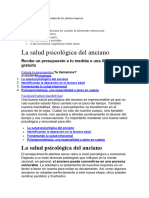 Cuidados Psicológicos y Sociales de Los Adultos Mayores