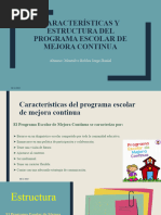 Características y Estructura Del Programa Escolar de Mejora Continua