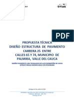 Propuesta Pavimento Con PMA - Carrera 25 Palmira