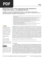 Hyaluronic Acid: A New Approach For The Treatment of Gingival Recession-A Systematic Review