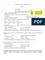 Ficha de Trabalho - Tabela Periódica - 10º Ano Química